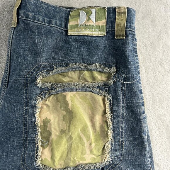 Denim Jeans Male 34 Indigo Distressed Selvedge Vintage Style 100% Cotton - Picture 2 of 8